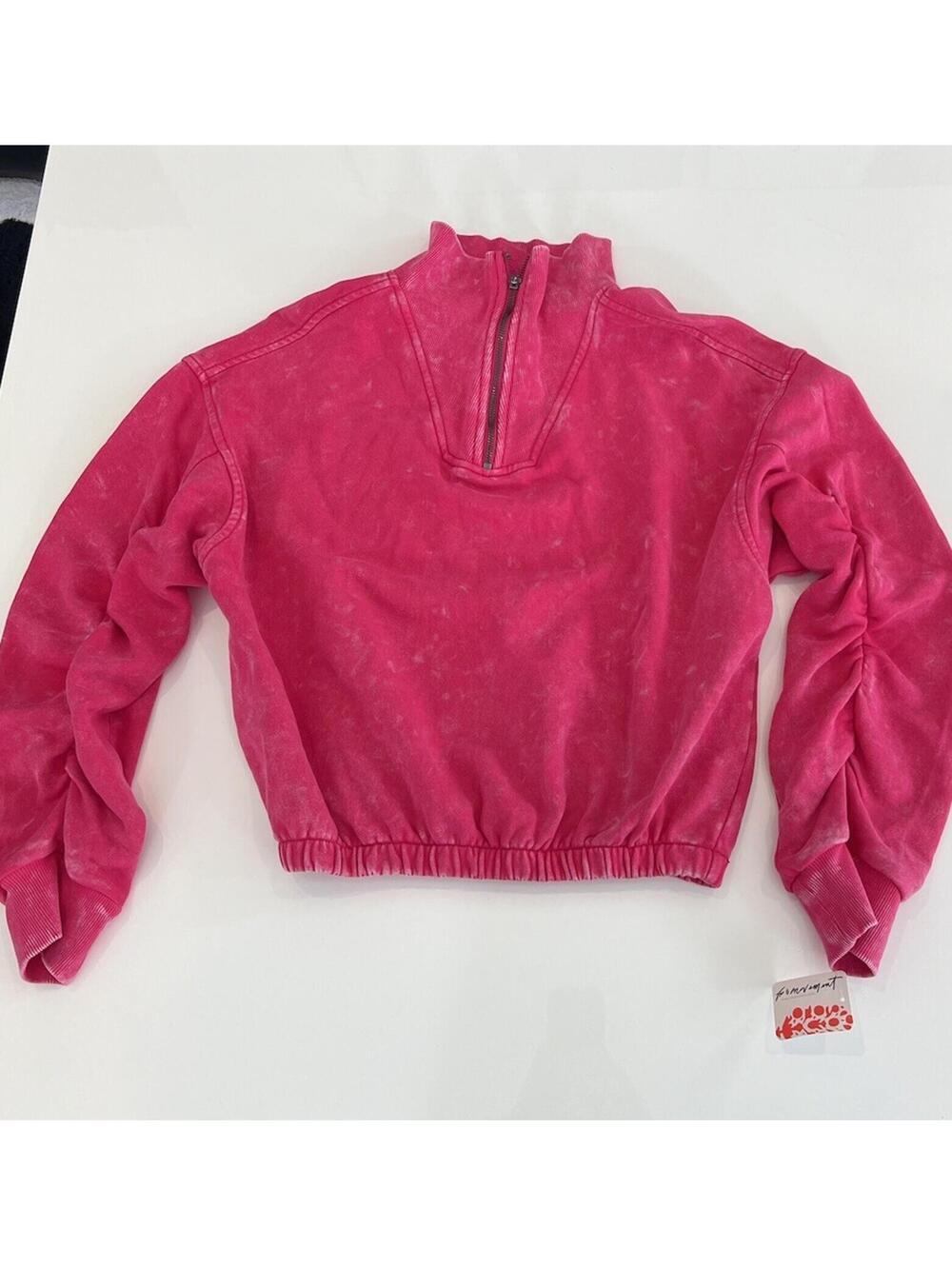$98 Free people Movement Valley Girl Sweat Heather Pink Sweatshirt Pullover XS - Picture 10 of 10
